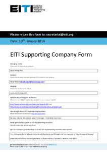 EITI Supporting Company Form - Cairn Energy PLC - 10th January 2014