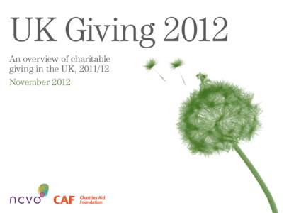 UK Giving 2012 An overview of charitable giving in the UK, [removed]November 2012  UK Giving 2012: An overview of charitable giving in the UK, [removed]