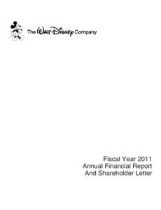 Fiscal Year 2011 Annual Financial Report And Shareholder Letter January 2012 Dear Shareholders,