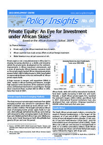 OECD DEVELOPMENT CENTRE  www.oecd.org/dev/insights Policy Insights