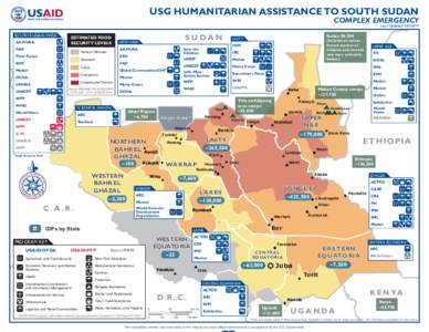 [removed]USG Humanitarian Assistance to South Sudan - Complex Emergency - Map