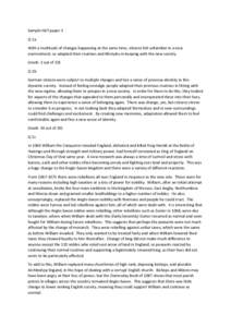 Sample HAT paper 3 Q 1a With a multitude of changes happening at the same time, citizens felt unfamiliar in a new environment, so adapted their routines and lifestyles in keeping with the new society. (mark: 3 out of 10)