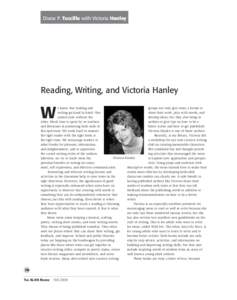 Diane P. Tuccillo with Victoria Hanley  Reading, Writing, and Victoria Hanley W