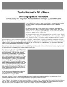 Microsoft Word - CPWN Tips_Encouraging Native Pollinators.doc