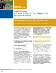 increasing physical activity trails and signage  A Network of Walking Groups Keeps Rural