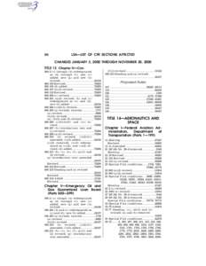 LSA—LIST OF CFR SECTIONS AFFECTED  50 CHANGES JANUARY 3, 2000 THROUGH NOVEMBER 30, 2000 TITLE 13 Chapter IV—Con.