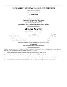 SECURITIES AND EXCHANGE COMMISSION Washington, D.C[removed]FORM 8-K CURRENT REPORT Pursuant to Section 13 or 15(d) of the