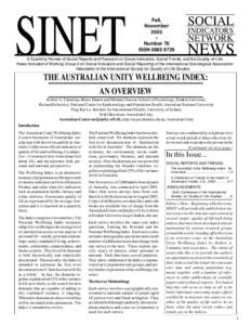 SINET  Fall, November 2003 •