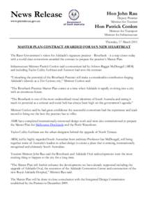 News Release www.premier.sa.gov.au Hon John Rau  Deputy Premier
