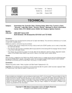 File in Section:  02 - Steering Bulletin No.: