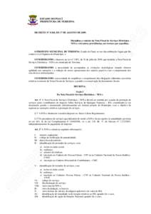 ESTADO DO PIAUÍ PREFEITURA DE TERESINA AS  DECRETO Nº 9.540, DE 17 DE AGOSTO DE 2009.