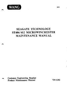 Wang Reprint: Seagate ST406/412 Microwinchester Maintenance Manual