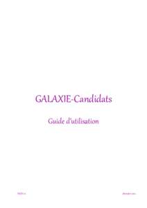 GALAXIE-Candidats Guide d’utilisation DGRH A  décembre 2012