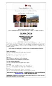 Domaine de Mourchon Dinner With Walter McKinlay Paris Club v2