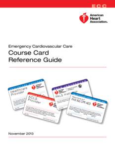 ECC  Emergency Cardiovascular Care Course Card Reference Guide