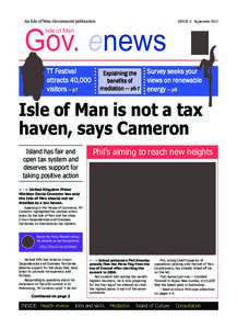 E-newsletter issue four:IN FOCUS AUTUMN[removed]08:51 Page 1  An Isle of Man Government publication Gov. enews