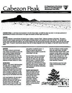 l l  Cabezon Peak U.S. Department of the Interior Bureau of Land Management