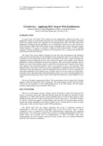 Sensors / Software / Networks / Sensor web / SAS / Extensible Messaging and Presence Protocol / Wireless sensor network / Open Geospatial Consortium / Alert messaging / Computing / Technology / Geographic information systems