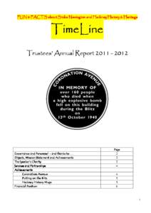 FUN & FACTS about Stoke Newington and Hackney History & Heritage  TimeLine Trustees’ Annual Report[removed]