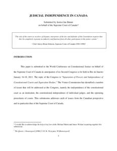 Canadian law / Court systems / Constitution of Canada / Canada / Provincial Judges Reference / Valente v. The Queen / Court system of Canada / R. v. Généreux / Beauregard v. Canada / Law / Government / Case law