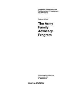 Combined Arms Center and Fort Leavenworth Supplement 1 to ARPersonal Affairs