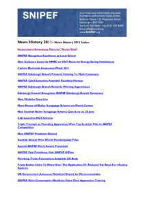 News HistoryNews History 2011 Index: Government Announces Plans for 