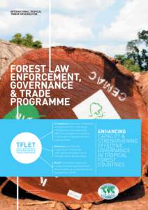 INTERNATIONAL TROPICAL TIMBER ORGANIZATION Strengthens forest law compliance and governance by improving transparency and supporting