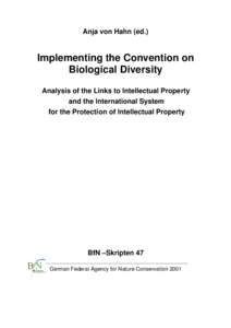 Civil law / International trade / International relations / Intellectual property law / Oral tradition / Traditional knowledge / Convention on Biological Diversity / Intellectual property / Property / Law / Commercialization of traditional medicines / Biodiversity