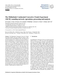 Atmos. Meas. Tech., 8, 421–434, 2015 www.atmos-meas-tech.net[removed]doi:[removed]amt[removed] © Author(s[removed]CC Attribution 3.0 License.  The Midlatitude Continental Convective Clouds Experiment