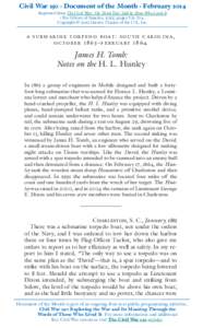 Civil War 150 · Document of the Month · February 2014 Reprinted from The Civil War: The Third Year Told by Those Who Lived It (The Library of America, 2013), pages 703–704. Copyright © 2013 Literary Classics of the 