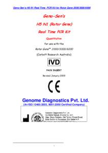 Geno-Sen’s H5 N1 Real Time PCR Kit for Rotor GeneGeno-Sen’s H5 N1 (Rotor Gene) Real Time PCR Kit Quantitative