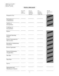 DBPR Form CO61B, F.A.C. Effective: FILING CHECKLIST Executed