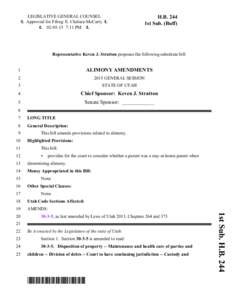 LEGISLATIVE GENERAL COUNSEL 6 Approved for Filing: E. Chelsea-McCarty:11 PM 6 H.B. 244 1st Sub. (Buff)