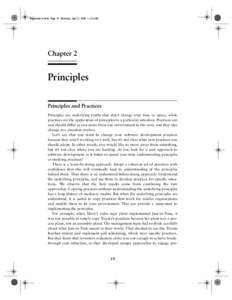 Poppendieck.book Page 19 Thursday, July 27, [removed]:46 AM  Chapter 2 Principles Principles and Practices