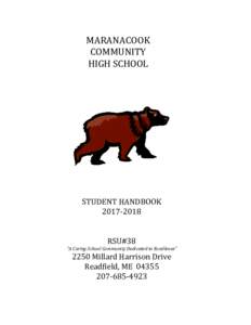 MARANACOOK COMMUNITY HIGH​ ​SCHOOL STUDENT​ ​HANDBOOK