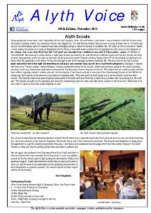 Alyth Voice www.alythvoice.co.uk 1725 copies 185th Edition, November 2013