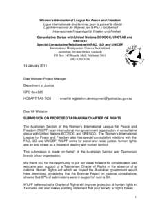 Women’s International League for Peace and Freedom Ligue internationale des femmes pour la paix et la liberté Liga Internacional de Mujeres por la Paz y la Libertad Internationale Frauenliga für Frieden und Freiheit 