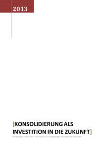 KONSOLIDIERUNG ALS INVESTITION IN DIE ZUKUNFT] GR Mag.Klaus Frölich, ÖVP – Generalrede zum Doppelbudget der Stadt Graz