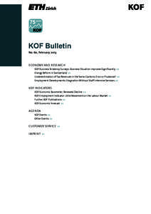 75 years  KOF Bulletin No. 60, February[removed]ECONOMY AND RESEARCH