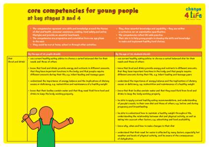 Core competencies for young people at Key Stages 3 and 4 • •