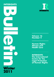 Bulletin  INTERIGHTS Winter 2011