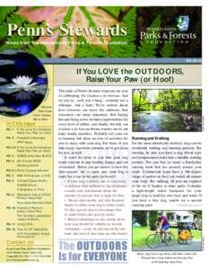 Penn’s Stewards News from the Pennsylvania Parks & Forests Foundation Fall[removed]In This Issue