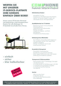 WERFEN SIE MIT UNSERER IT-SERVICE-FLATRATE IHRE SORGEN EINFACH ÜBER BORD! Unser neues IT-Service-Konzept