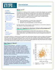 Correlation  N-STEPS Objectives Provide regions, states, and tribes with