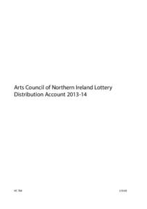Arts Council of Northern Ireland Lottery Distribution AccountHC 788	  £10.00