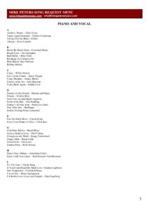 Microsoft Word - MIKE PETERS SONG REQUEST MENU.doc