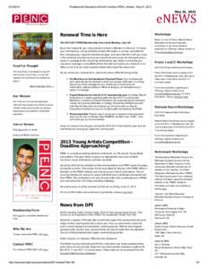 [removed]Professional Educators of North Carolina: PENC eNews - May 31, 2013 May 31, 2013