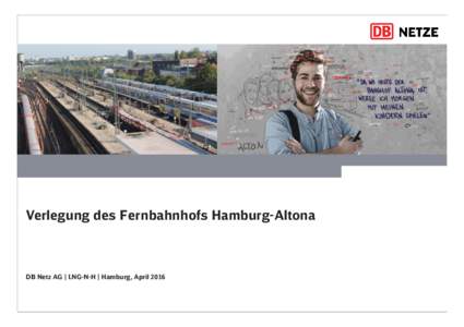 Verlegung des Fernbahnhofs Hamburg-Altona  DB Netz AG | I.NG-N-H | Hamburg, April 2016 Bahnhof Hamburg-Altona zieht um