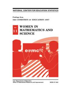 NATIONAL CENTER FOR EDUCATION STATISTICS  Findings from THE CONDITION OF EDUCATION[removed]NO.