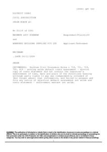 [2004] QDC 522 DISTRICT COURT CIVIL JURISDICTION JUDGE ROBIN QC  No D1119 of 2001